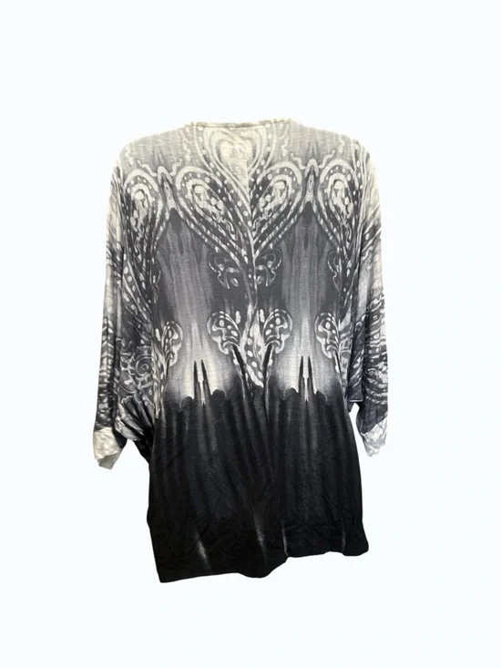 Tribal Jeans Paisley Burnout Ombré Dolman Top Size L - Picture 4 of 6